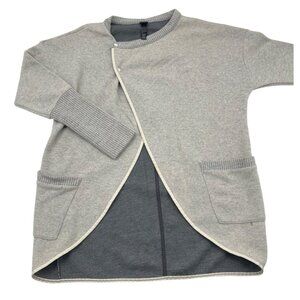 Gray Women's Open Front Sweater